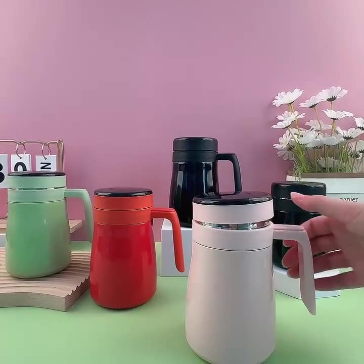 Tumbler With Handle And Straw